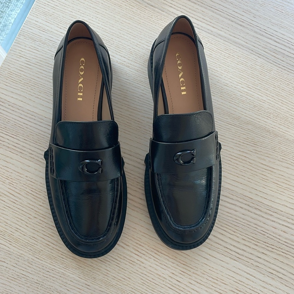 Black Coach Leah Loafers